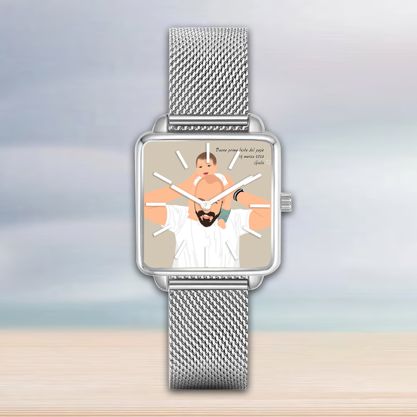 Fathers Day Custom Portraits For Dad Watch v2
