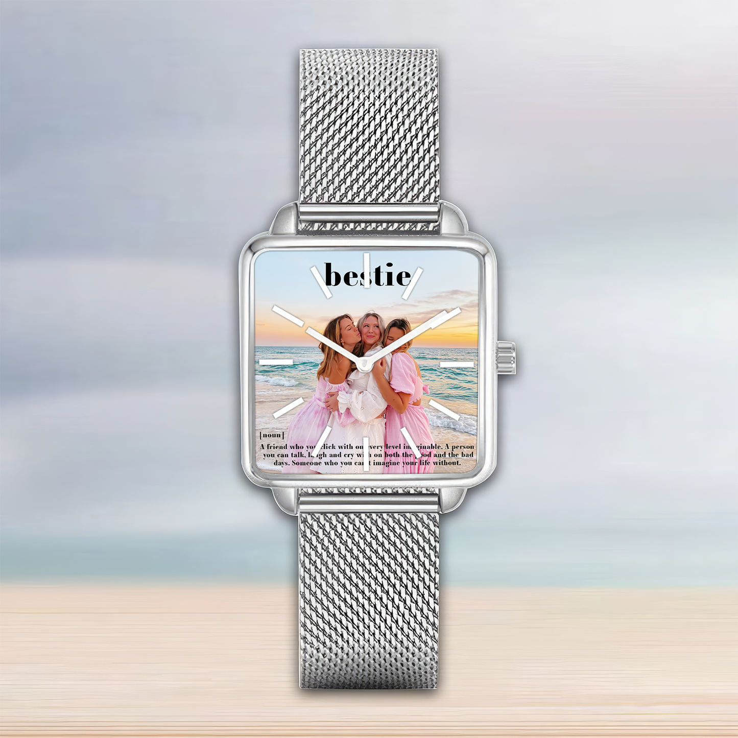 Best Friend Hand Gift for Friend, Personalized Image Watch