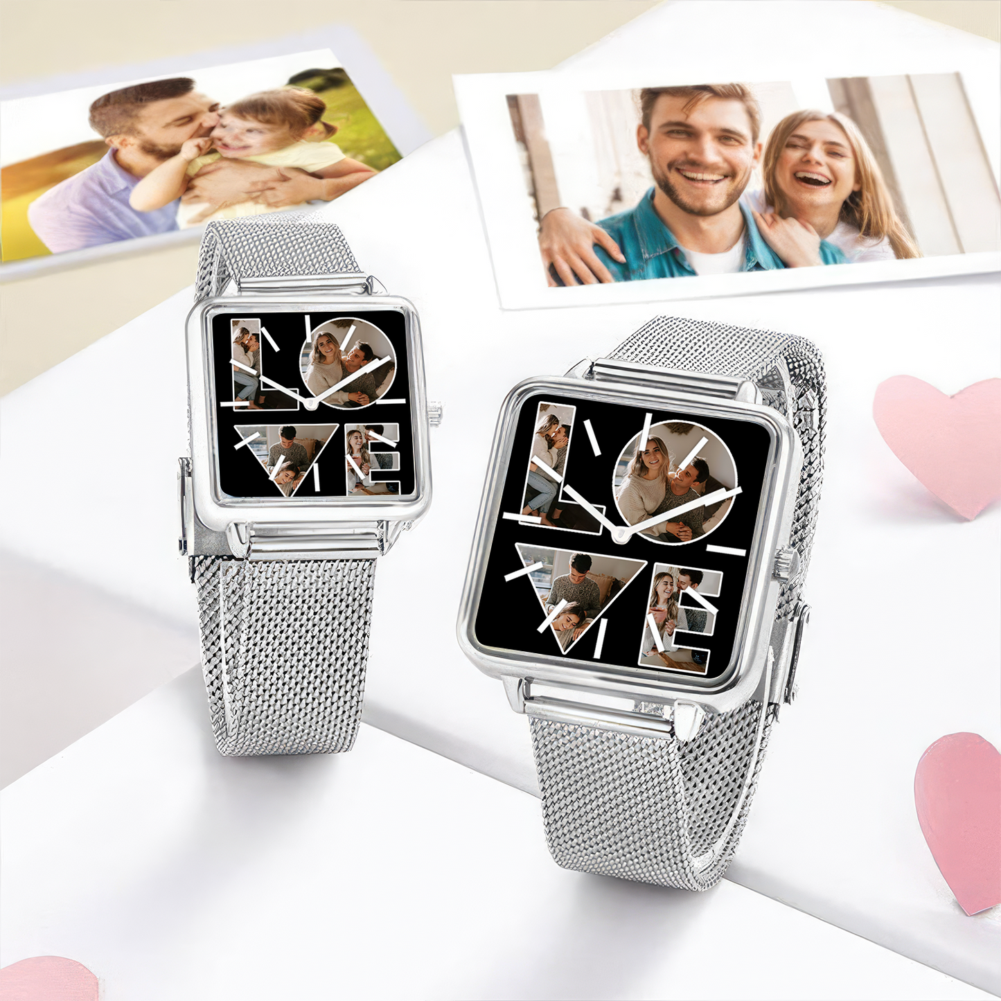 Gift For Couple Hand , Love is Home, Personalized Design Watch