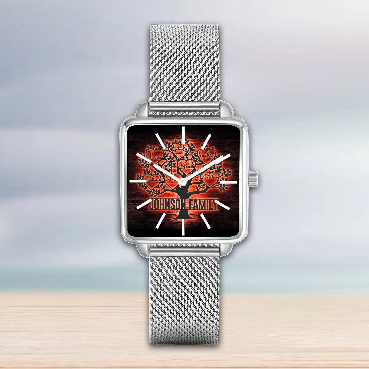 Custom Tree Of Life Custom Hand , Love is Home, Personalized Design Watch
