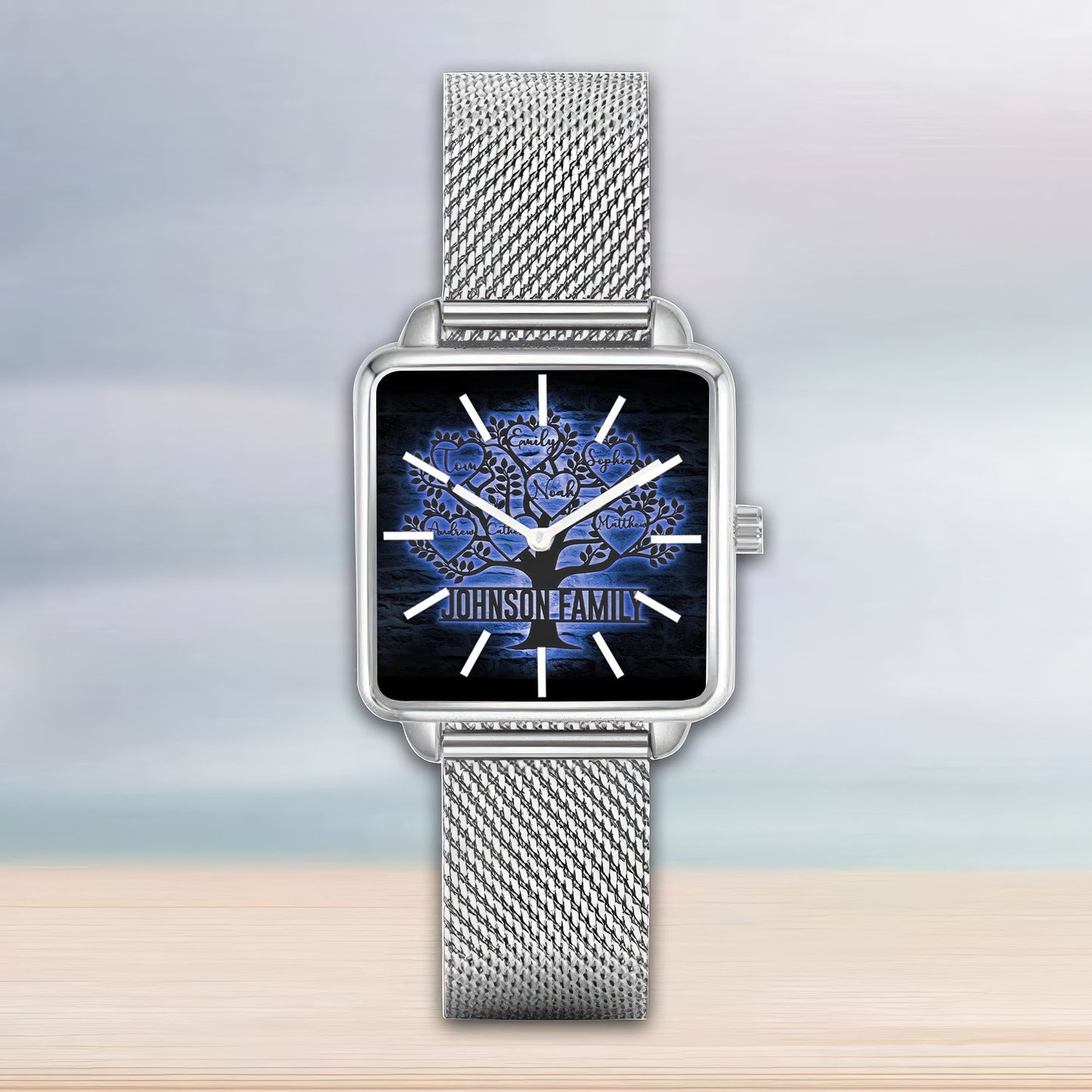 Custom Tree Of Life Custom Hand , Love is Home, Personalized Design Watch