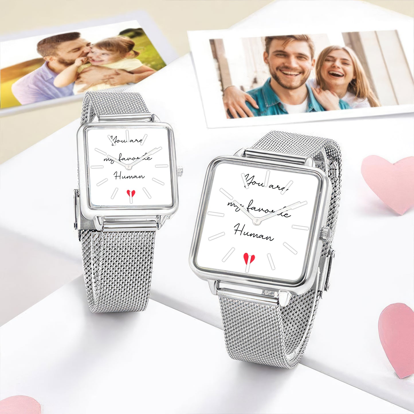 Square Hand Wife Husband TTV 2504 Watch
