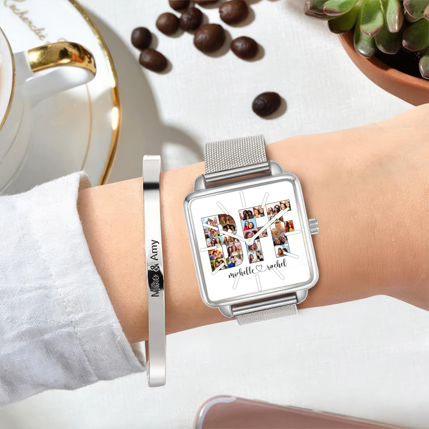 Personalized BFF Photo Collage Watch