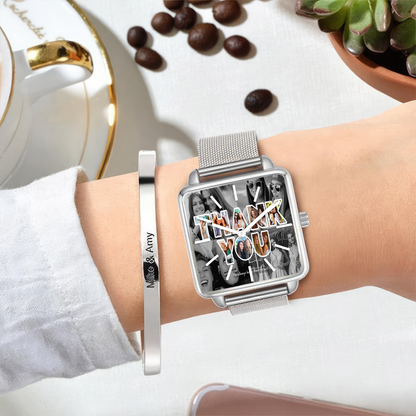 Custom Thank You Photo Collage Watch