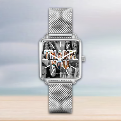Custom Thank You Photo Collage Watch