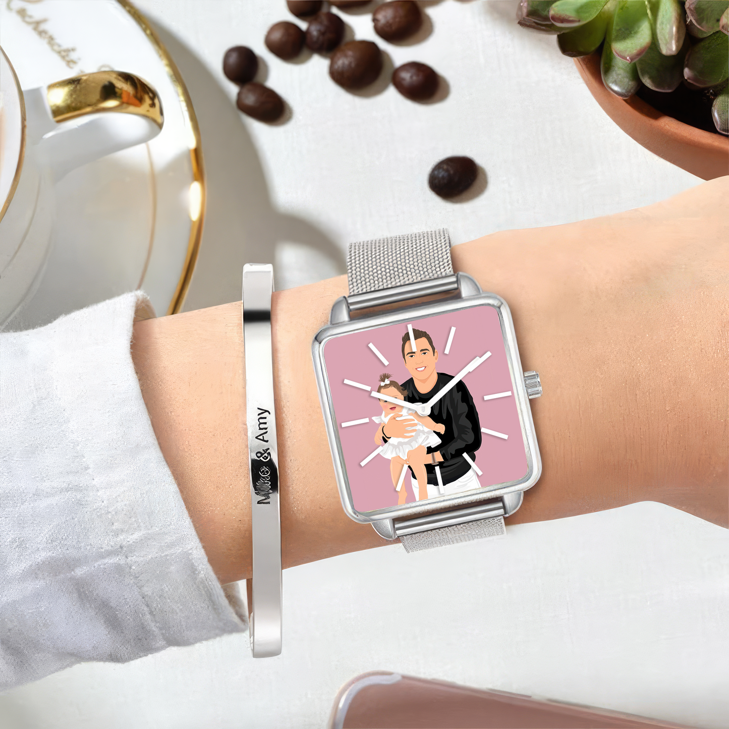 Fathers Day  Custom Portraits For Dad Watch v3