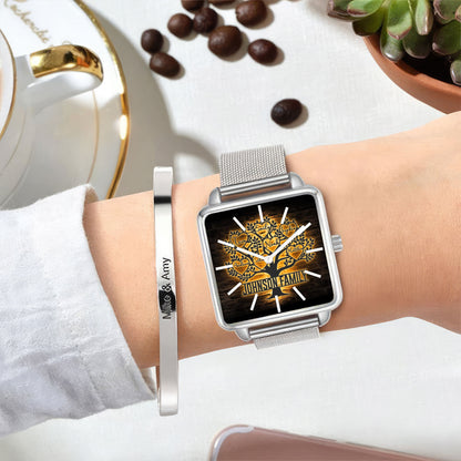 Custom Tree Of Life Custom Hand , Love is Home, Personalized Design  Watch
