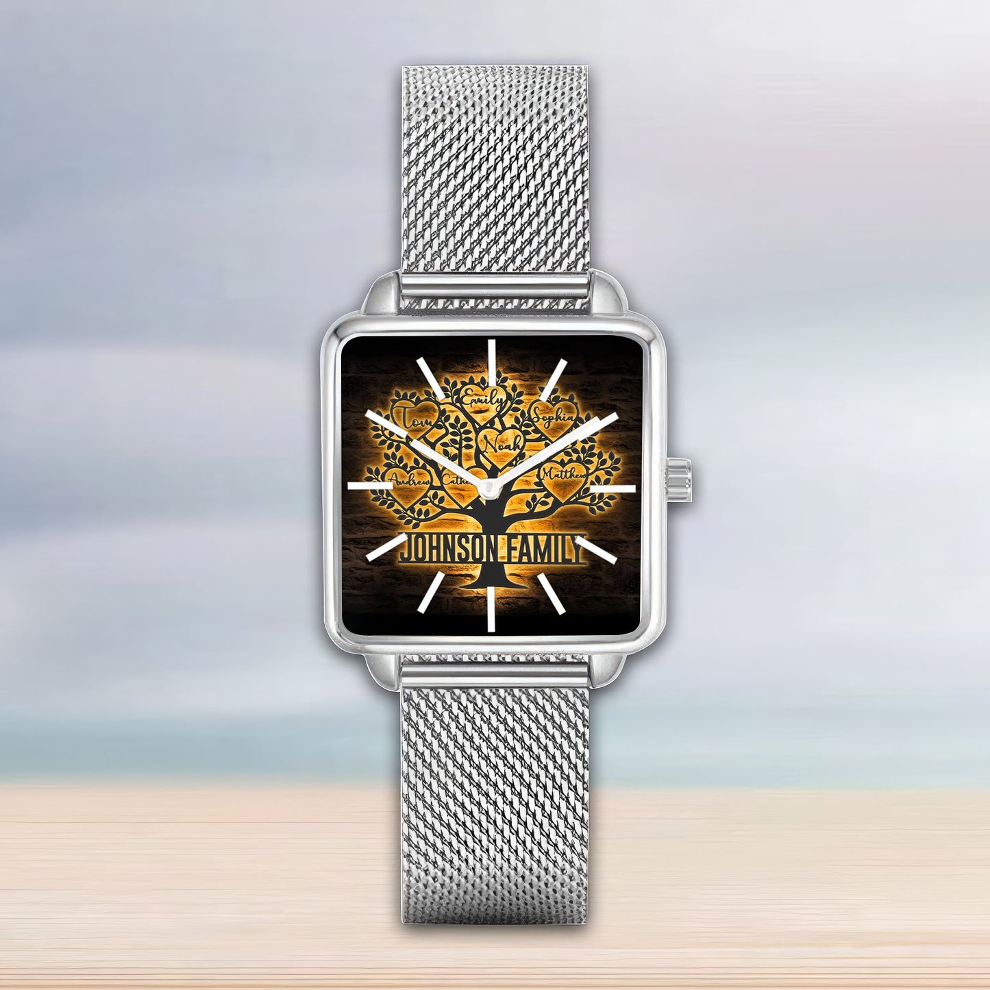 Custom Tree Of Life Custom Hand , Love is Home, Personalized Design  Watch