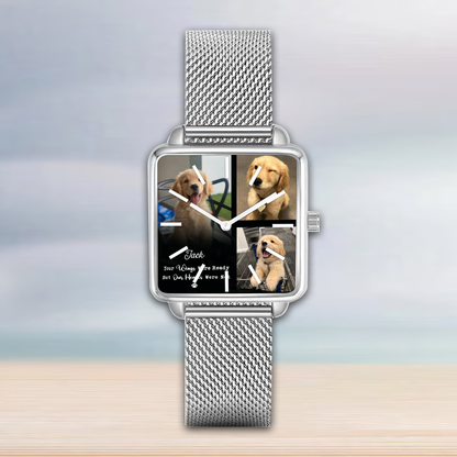 Dog Lover Hand , Personalized Image Watch