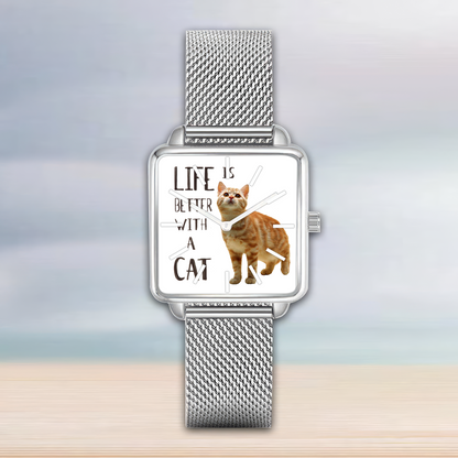 Gift For Cat Hand , Cat Lover, Personalized Design ver1 Watch