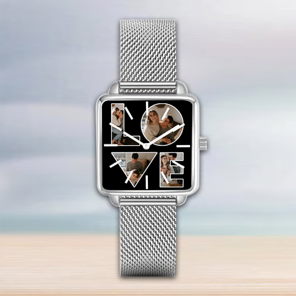 Gift For Couple Hand , Love is Home, Personalized Design  Watch