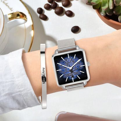 Custom Tree Of Life Custom Hand , Love is Home, Personalized Design  Watch
