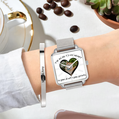 Gift For Dog Lover Hand , Dog Lover, Personalized Design  Watch