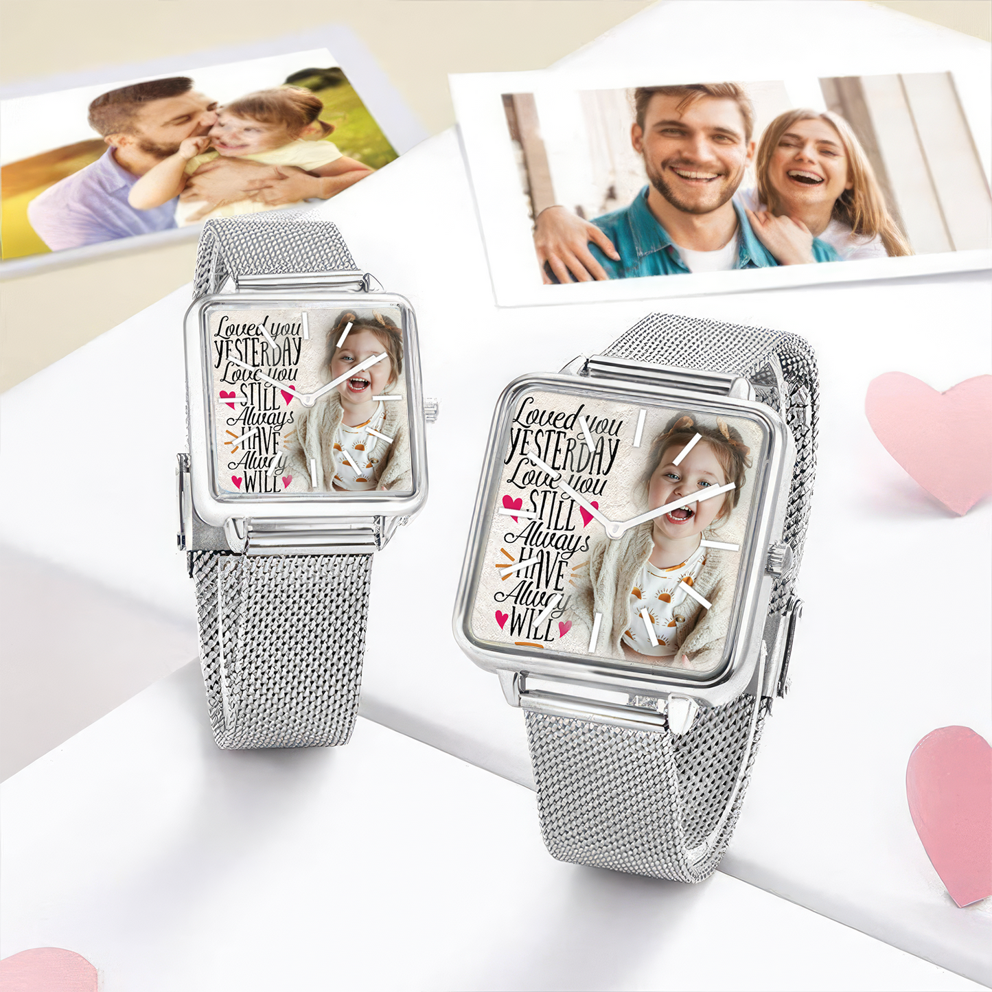 Parents Love Child Hand for Family Watch