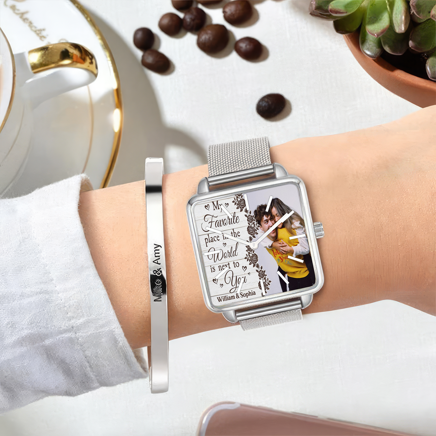 My Favorite Place In The World Is Next To You Hand Custom Image  Watch