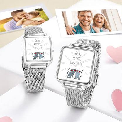Square Hand Wife Husband TTV 2504 Watch
